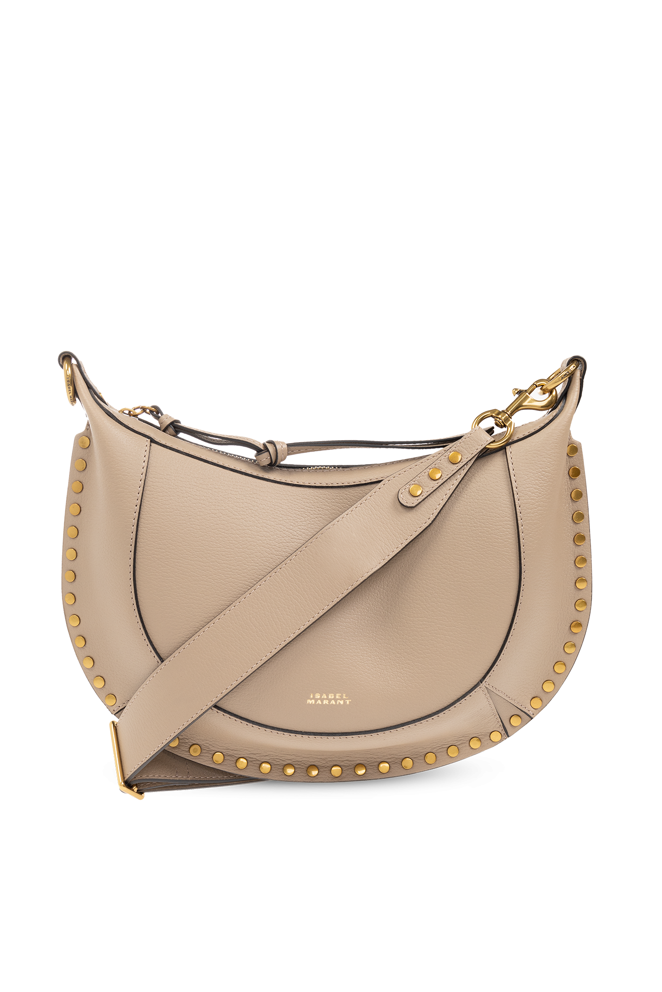 Beige 'Naoko' shoulder bag Isabel Marant - embossed-logo